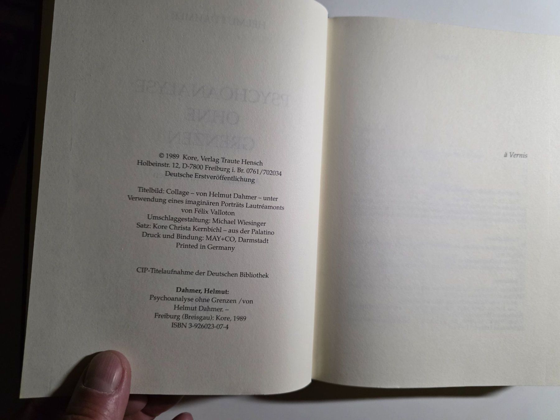 Libri: Helmut Dahmer - Psychoanalyse ohne Grenzen - 1989 – Usato da Walterswil BE venduto da Lonitti 8