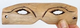 alte Eskimo Indianer Inuit Sonnenbrille Brille Länge 13 cm