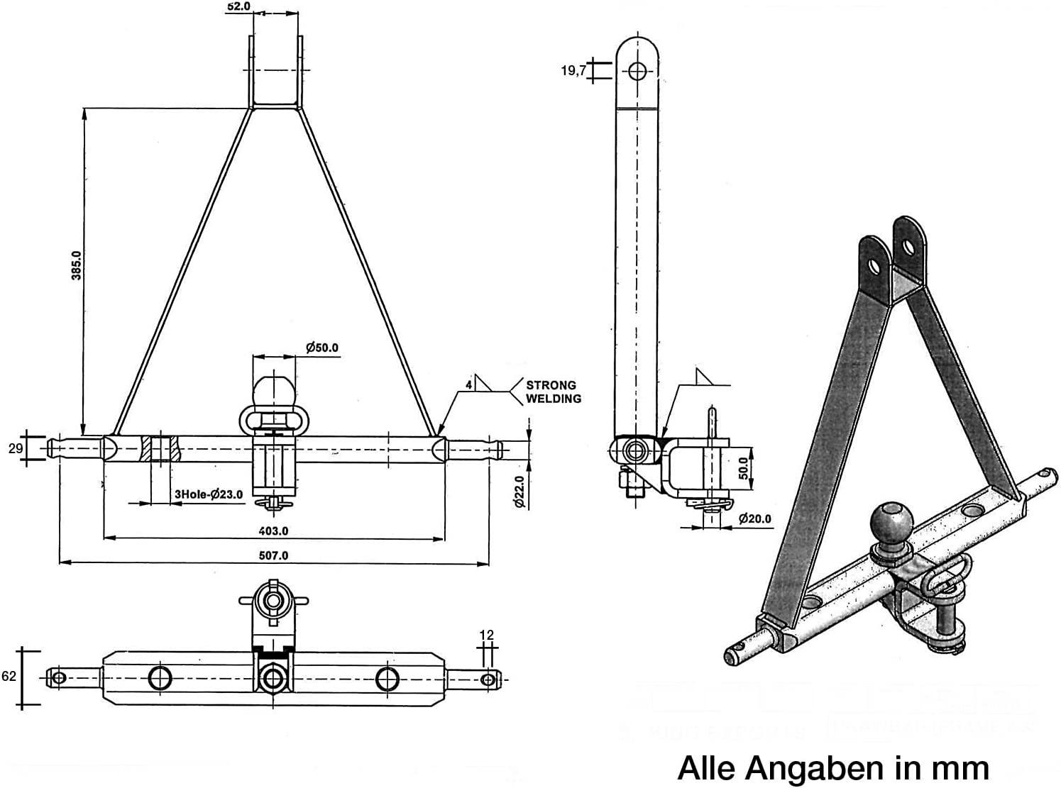 Tutti gli attrezzi: DEMA Ackerschiene Dreipunktaufhängung – Nuovo e nell'imballaggio originale da Bottighofen venduto da zaap 6