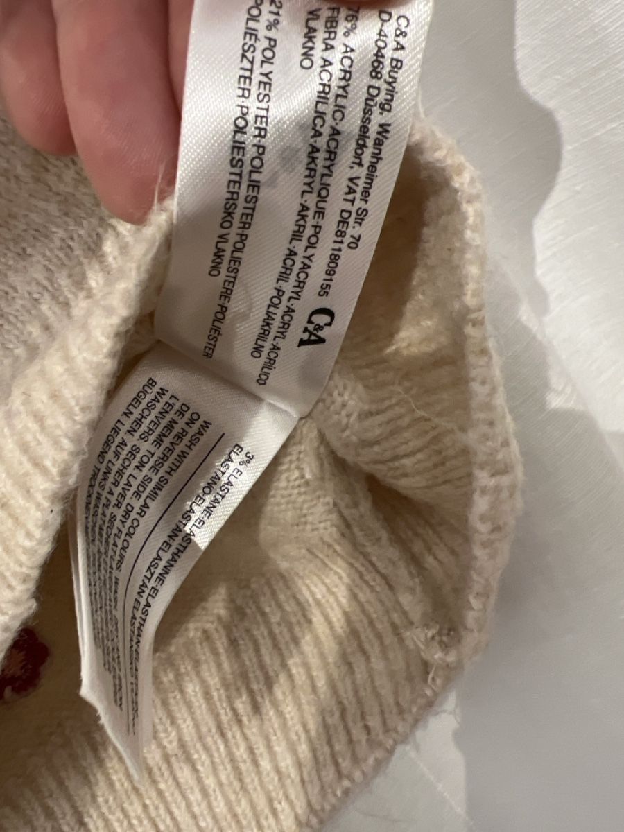 C&A Maglioni & Felpe: C&A Pullover, Gr. 110, beige mit Blumenmuster, Top Zustand! – Nuovo (secondo la descrizione) da Luterbach venduto da vatab 2