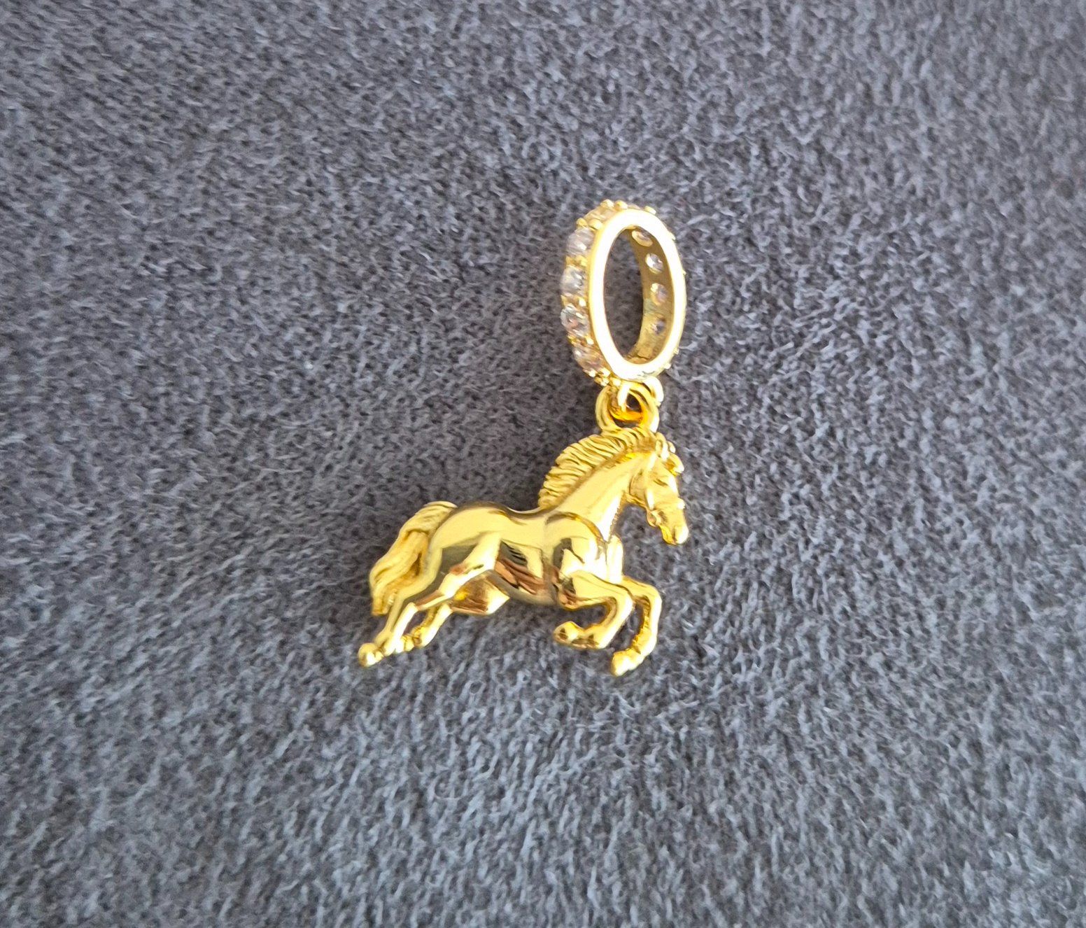 Ciondoli: Silber Charm Pferd goldfarbig +Garantie – Nuovo (secondo la descrizione) da Rotkreuz venduto da Carbone_Bijou-Shop 3