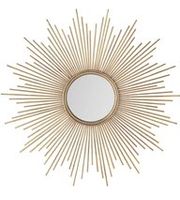Sonnenspiegel goldfarben Wandspiegel Dekoration Metall