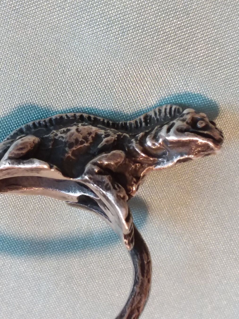 Anelli: Sterling Silber Echse Drachen Ring, Gr. 54 – Usato da Zürich venduto da sanwit 3