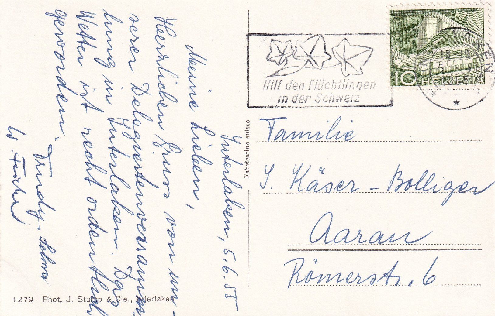Cartoline postali: Die Jungfrau /bo – Usato da Hombrechtikon venduto da Rudolf07 1