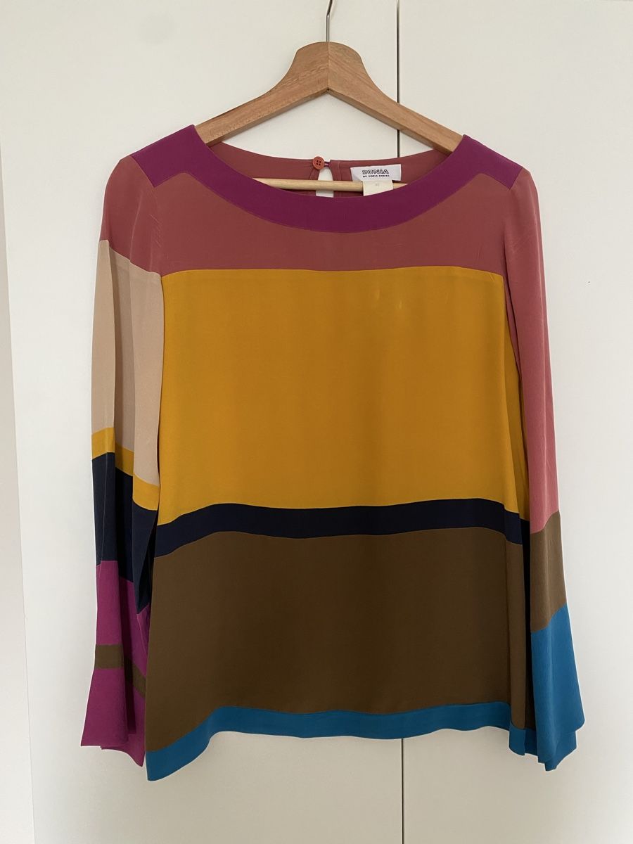 Sonia Rykiel Camicette: Sonia Rykiel Colour Block Silk Blouse Top Size 40 (M) – Nuovo (secondo la descrizione) da Herrliberg venduto da non_5qdb