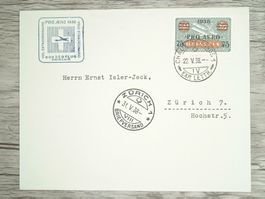 TR105 Enveloppe Suisse + Timbre 1938
