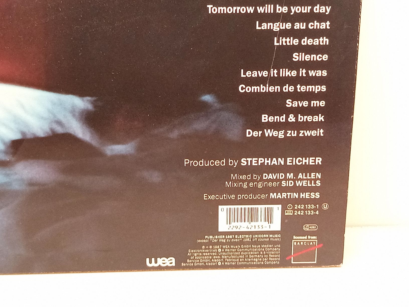 Schallplatten: Stephan Eicher Silence LP Vinyl 1987 – Gebraucht aus basel von markusb07 2