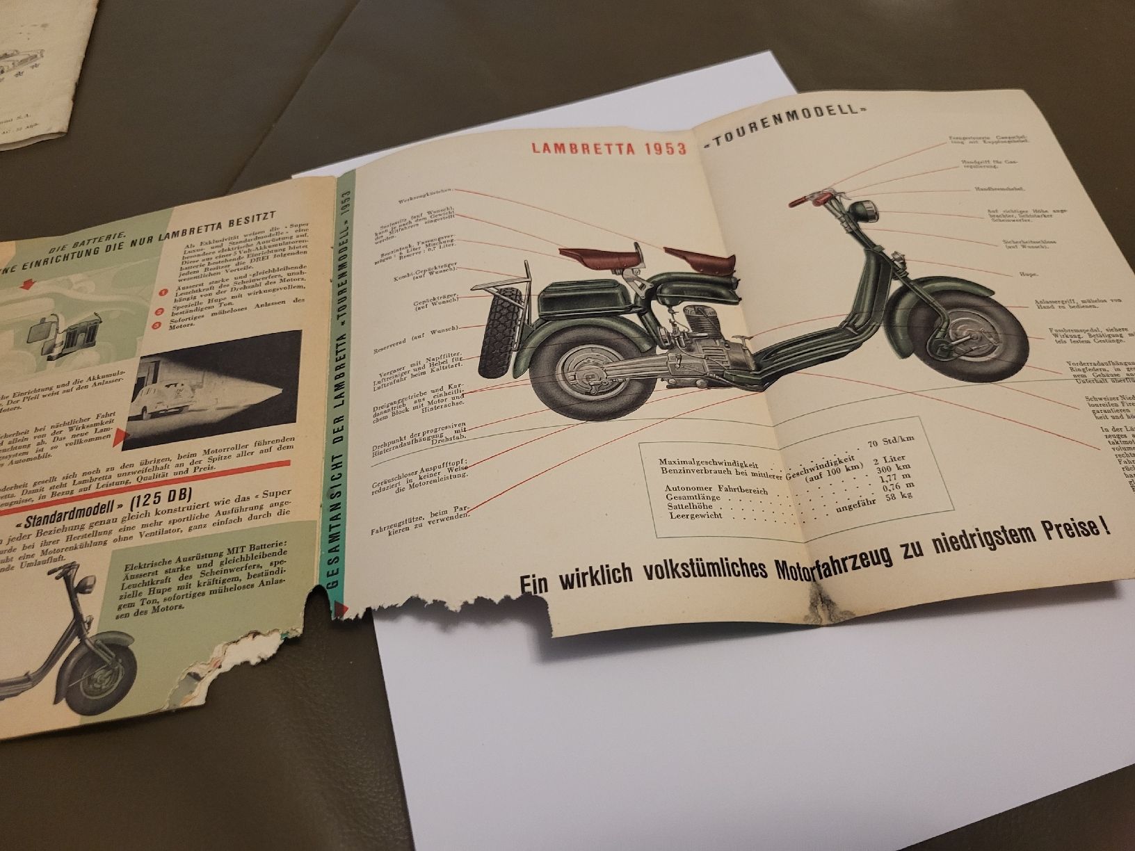 Lambretta Documenti: Prospekt Lambretta Roller Modell 1953  – Difettoso da nunningen venduto da mic_88k2 3