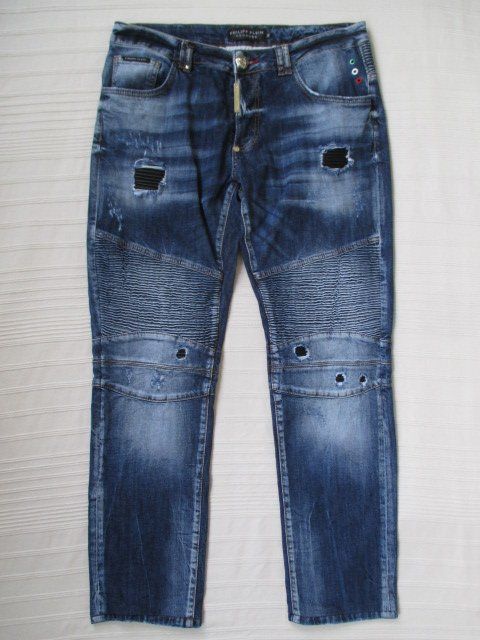 Philipp Plein Jeans: Philipp Plein - Biker Denim Jeans Gr. 52 – Usato da Wetzikon ZH venduto da icewear