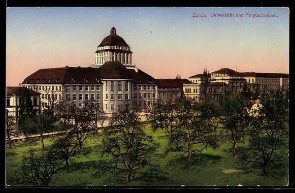 Cartoline postali: Zürich, Universität und Polytechnikum – Usato da Berlin venduto da bartko-reher