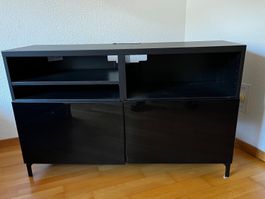 Lowboard schwarz mit Türen guter Zustand 140x50x40cm