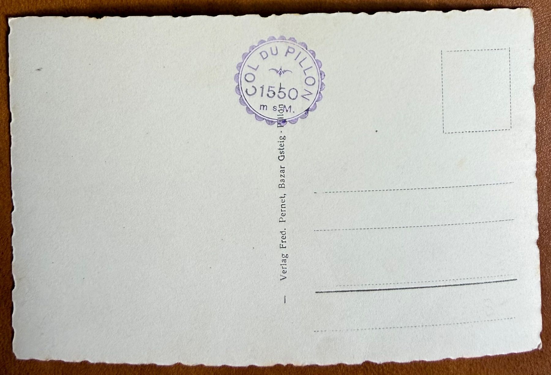 Cartoline postali: Col du Pillon - Glacier & Cascade du Dard & Le Scex Rouge – Usato da Lutry venduto da Ediego 1