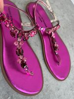 CANTINI & CANTINI Sandalen Fuchsia mit Kristallen