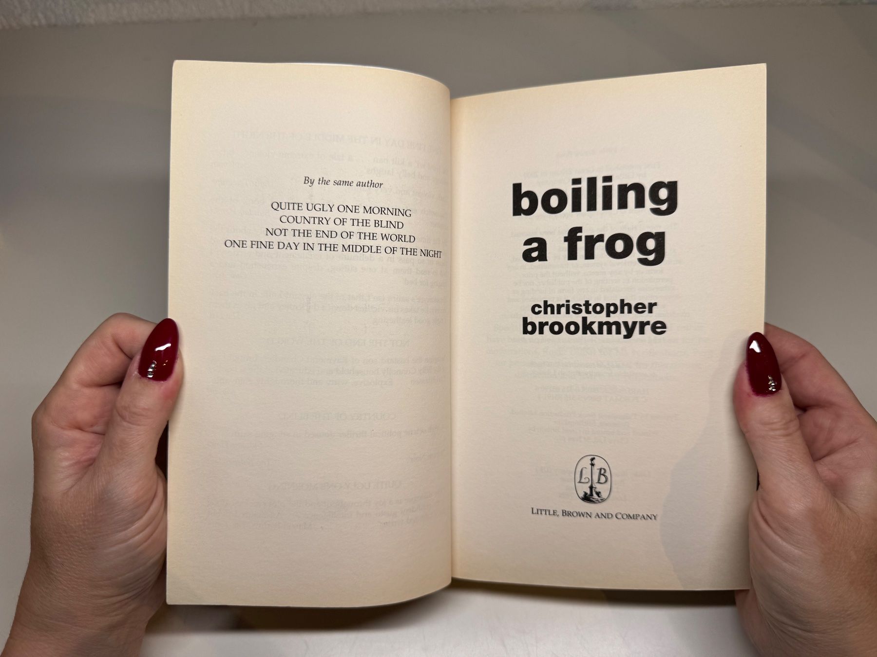 Libri: NOVEL: Christopher Brookmyre, Boiling a frog – Usato da Grosswangen venduto da English_books 2