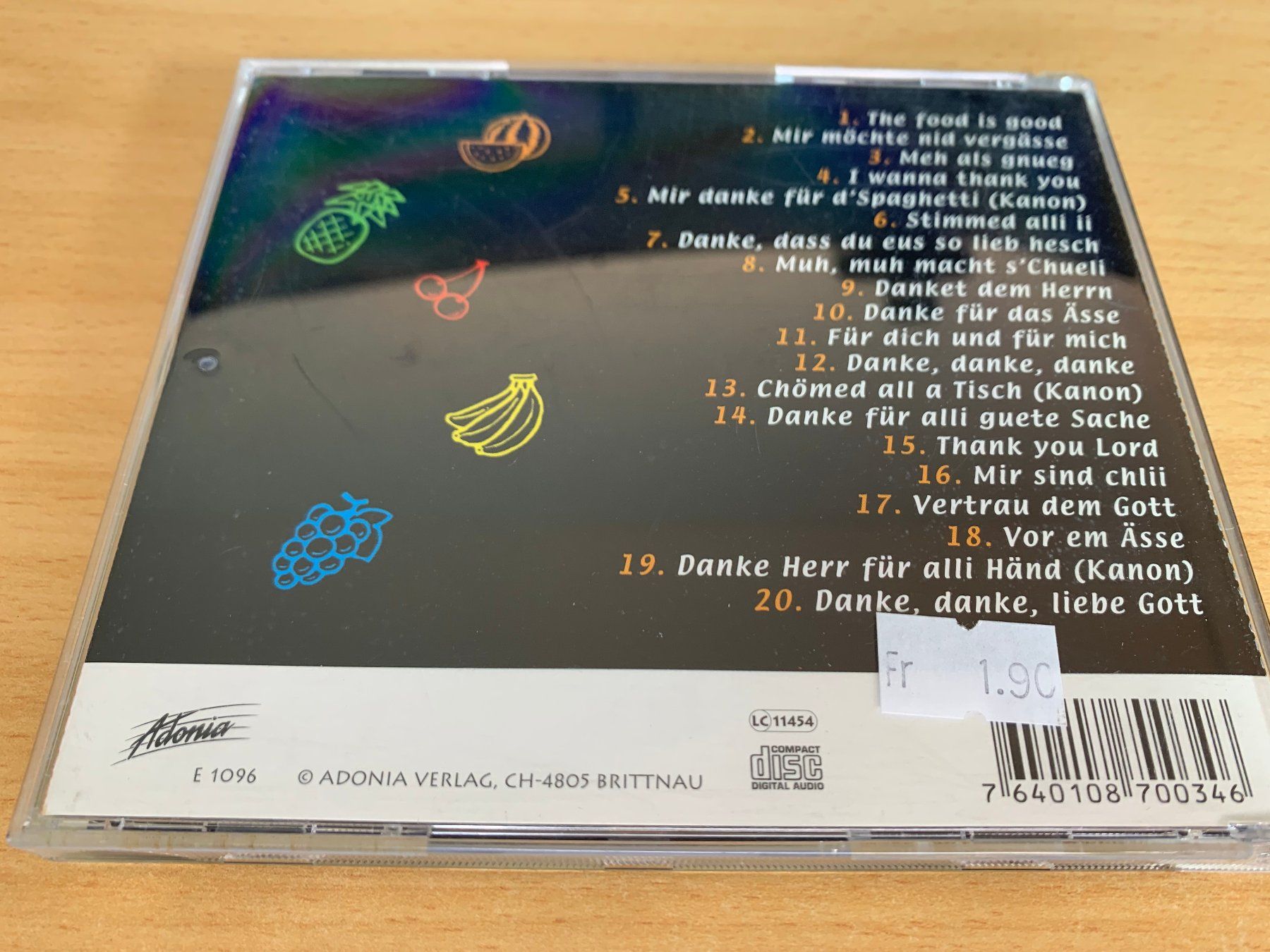 CDs: Neui Tischgebätslieder - Thank you Lord – Gebraucht aus Rikon im Tösstal von Alpenmutz 1