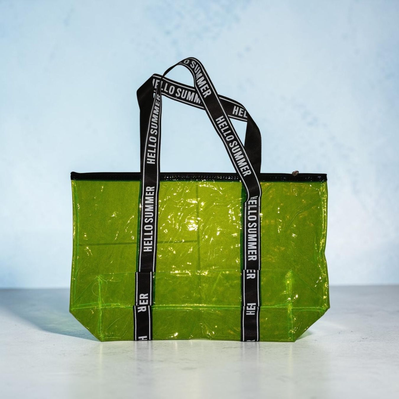 Taschen für Damen: Accentra Strandtasche transparent neongelb – Neu und originalverpackt aus Rorschacherberg von AlpGets