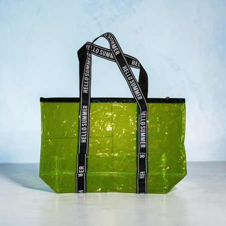 Accentra Strandtasche transparent neongelb