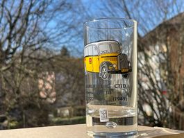 Postauto Saurer L4C P 2122 Baujahr 1949 Longdrink Glas