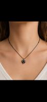 Collana con ciondolo a cuore in vetro stile Murano millefior