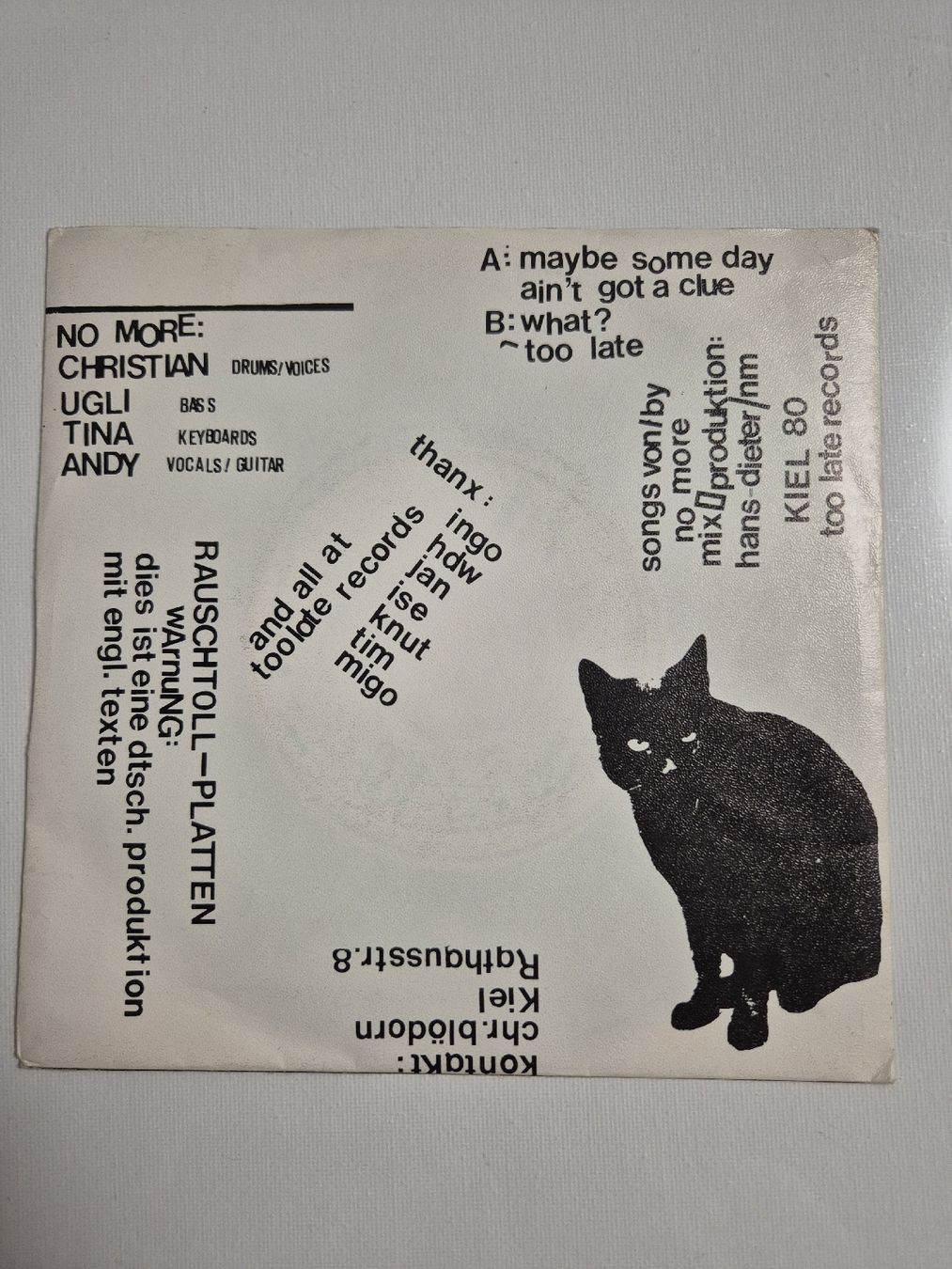 Vinyles: No More -  Too Late - Single 7 – Neuf (Voir description) à Uster par newwave0 1