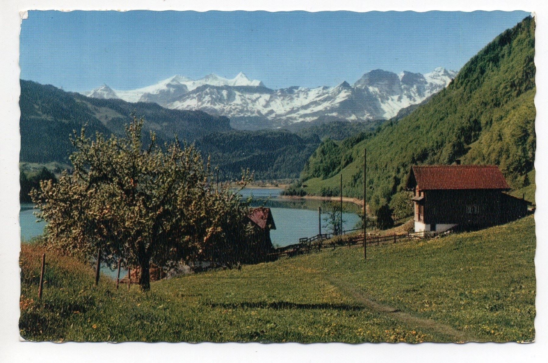 Cartoline postali: LUNGERN Frühling am Lungernsee – Usato da Jona venduto da philajona