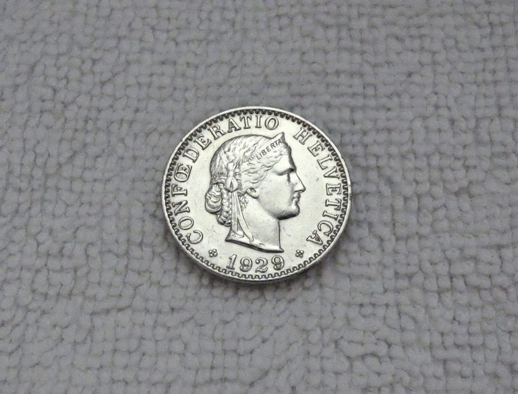 Tutti le monete: 20 centimes/rappen 1929 – Usato da Nyon venduto da Ilmi09