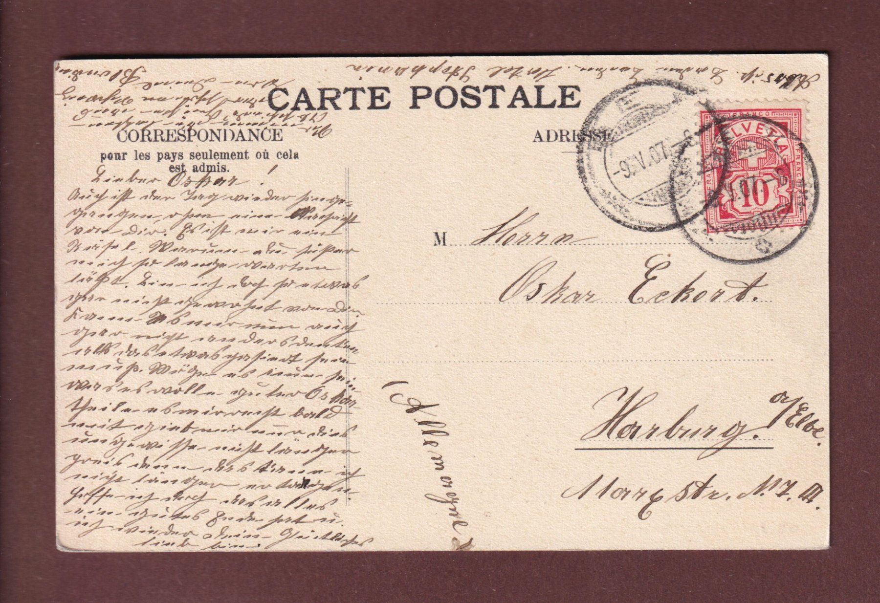 Ansichtskarten: Pont de ST. MAURICE - 1907 – Gebraucht aus Pully von nicecards-shop 1