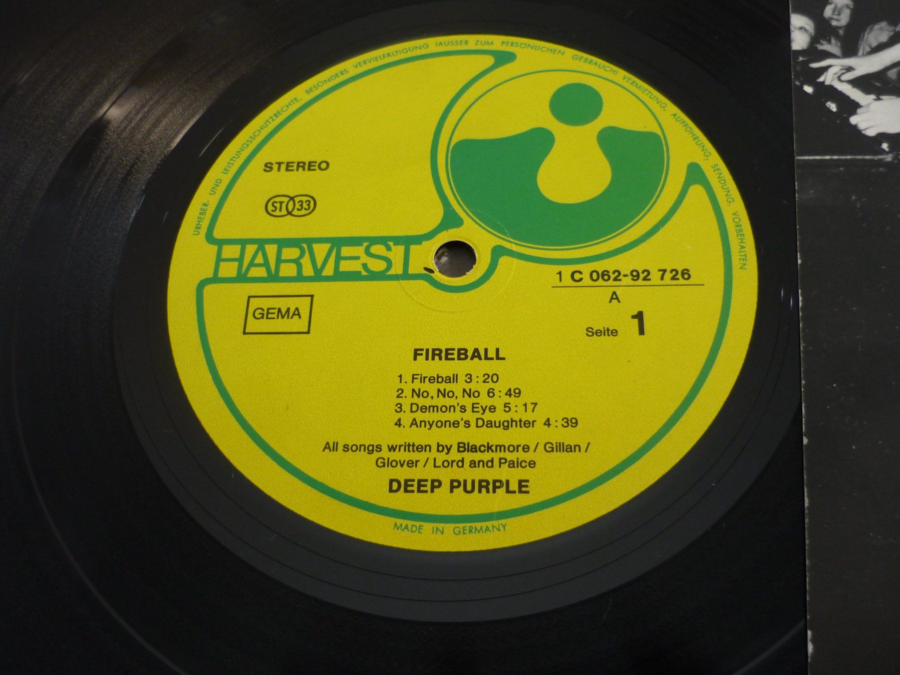 Schallplatten: Vinyl - Deep Purple - Fireball - Harvest Germany – Gebraucht aus Beringen von Flatretriever 2