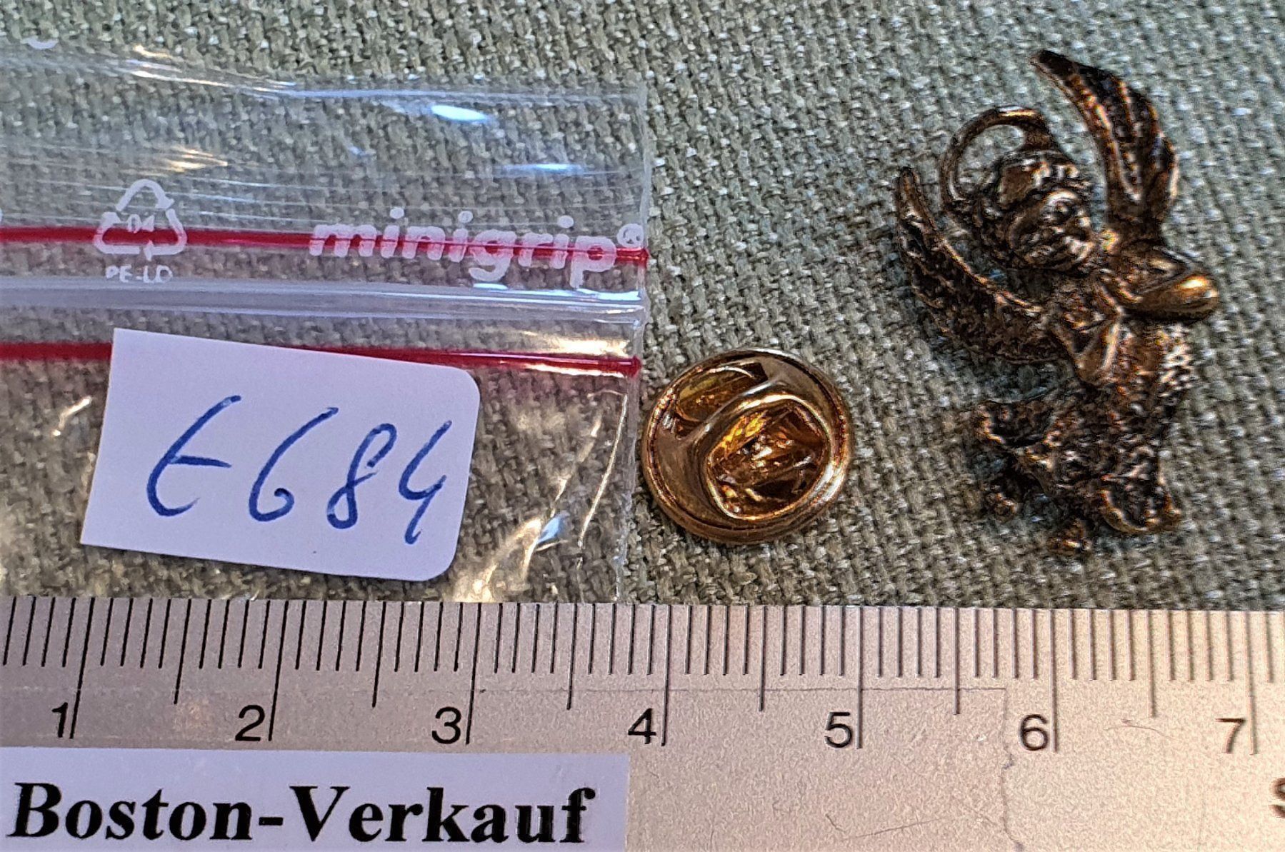 Giocattoli: E684  Goldig-Kupferfarbiger 3D Pin Engel – Usato da Reinach BL venduto da Boston-Verkauf 3