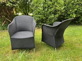 Gartenstühle, 2 Stück, wetterfest, Rattanstil, Top Zustand