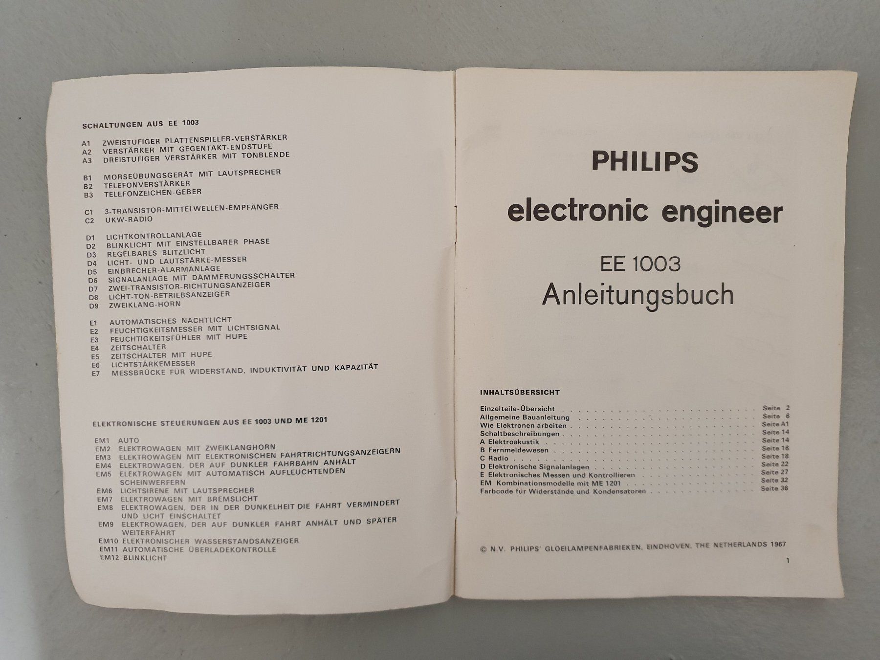 Libri: PHILIPS Electronic Engineer - EE 1003 Anleitungsbuch / 1967 – Usato da Thun venduto da Aspi7 2