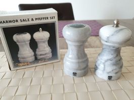 Marmor Salz & Pfeffer Set – Gewürzmühlen – klassisch