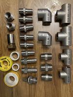 Ensemble de 27 pcs neufs inoxydables de sanitaire