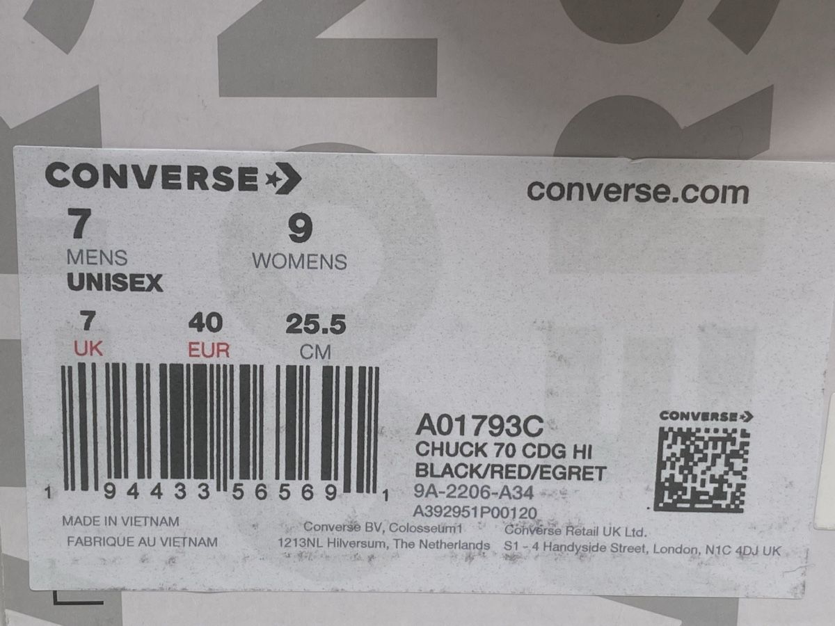 Converse Scarpe da uomo: CONVERCE  Chuck 70 Gr. 40 Neu! St.160.- – Nuovo e nell'imballaggio originale da Kerzers venduto da oiram56 7