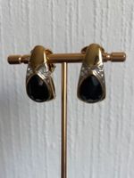 Clips d'oreilles vintage dorées et noires ✨ Élégantes !