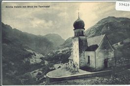 Valens - Kirche mit Blick ins Taminatal