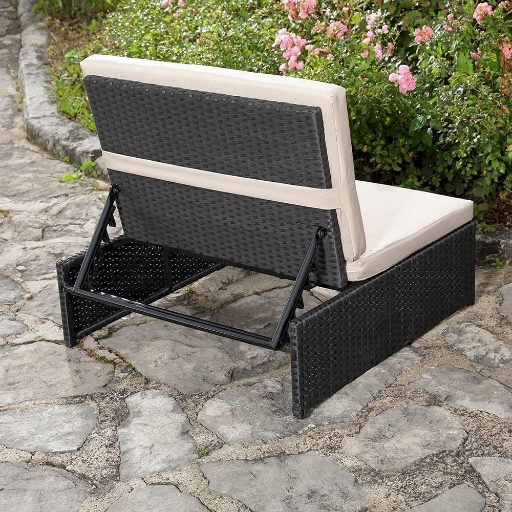 Liegen & Liegestühle: Polyrattan Gartenset - 2 Sessel + Tisch – Neu und originalverpackt aus Bottighofen von zaap 3