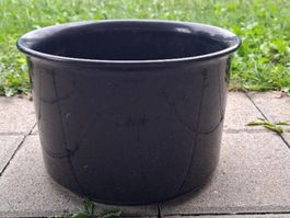 Keramik Blumentopf, schwarz