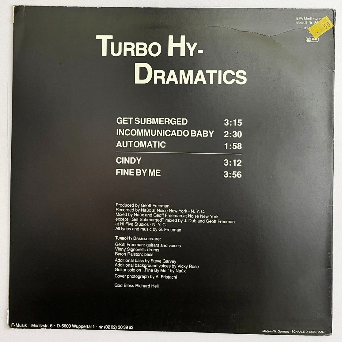 Dischi in vinile: LP: TURBO HY DRAMATICS - 5 Song Mini-LP – Nuovo (secondo la descrizione) da Frenkendorf venduto da Yard-Sale-2000 1