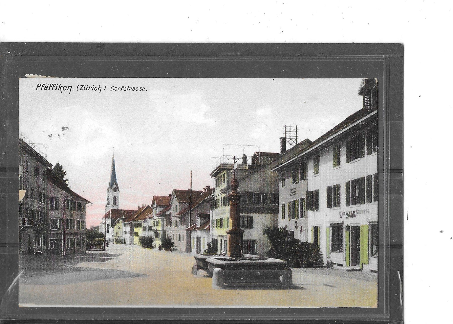 Cartoline postali: ZH Pfäffikon 1908 Dorfstrasse – Usato da Schocherswil venduto da Wilare