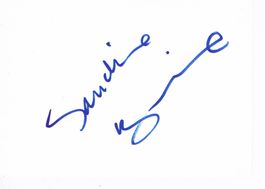 Sandrine Bonnaire 1967- Autogramm signiert Karte 10x15cm