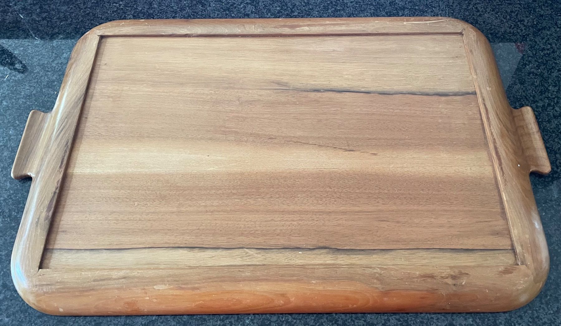 Piatti di portata: Midcentury grosses, Restaurant Serviertablett,  Holz 60x41cm – Usato da Zuerich venduto da poeteterli 1