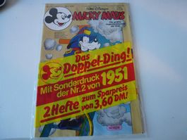 Micky Maus Heft Jahrgang 1986 Nr.51 // mit // Jg.1951 Nr. 2