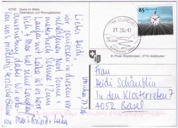 Cartes postales: Goms mit Galenstock – D'occasion à Binningen par Mountainrider 1