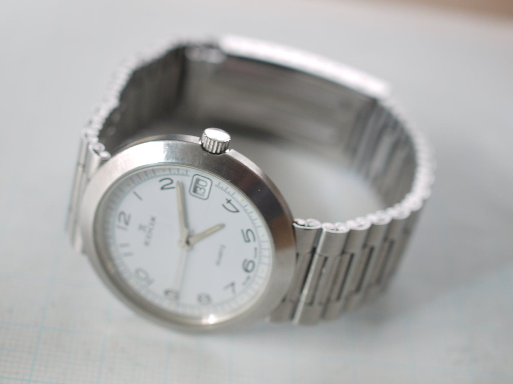 Edox Orologi: EDOX Quartz Date Stahl  Ø 34mm Ref.70017 – Usato da Gross venduto da Retro20 6