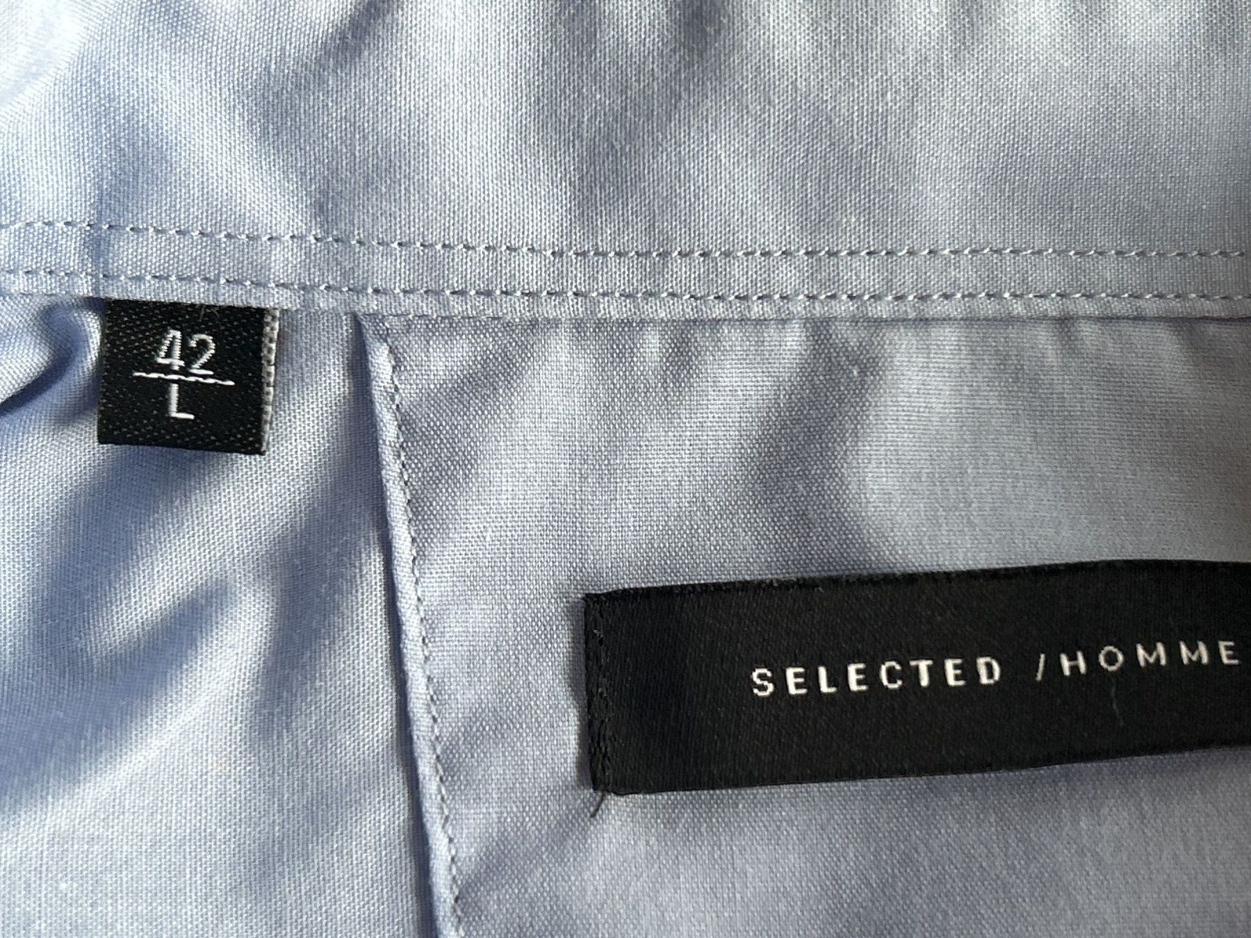 Camicie: Langarm Hemd blau SELECTED/HOMME  Grösse 42 – Difettoso da Brunnen venduto da Nala2929 2