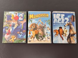 Kinder Trickfilm DVD - Ice Age, Madagaskar & Rio