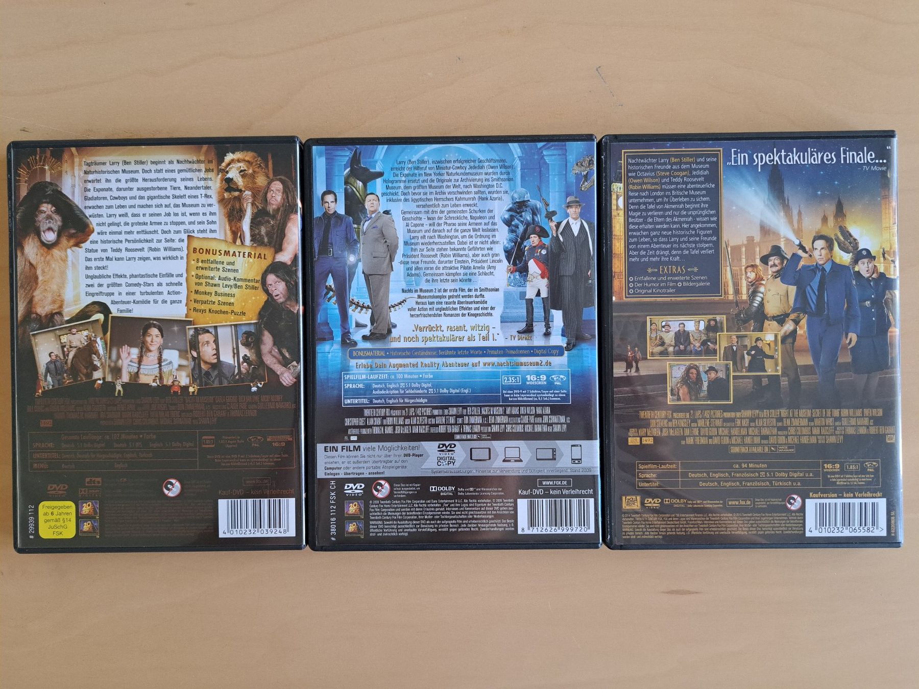 Tutti i DVDs: Nachts im Museum Teil 1 & 2 & 3 – Usato da Pfaffnau venduto da hjp01 1
