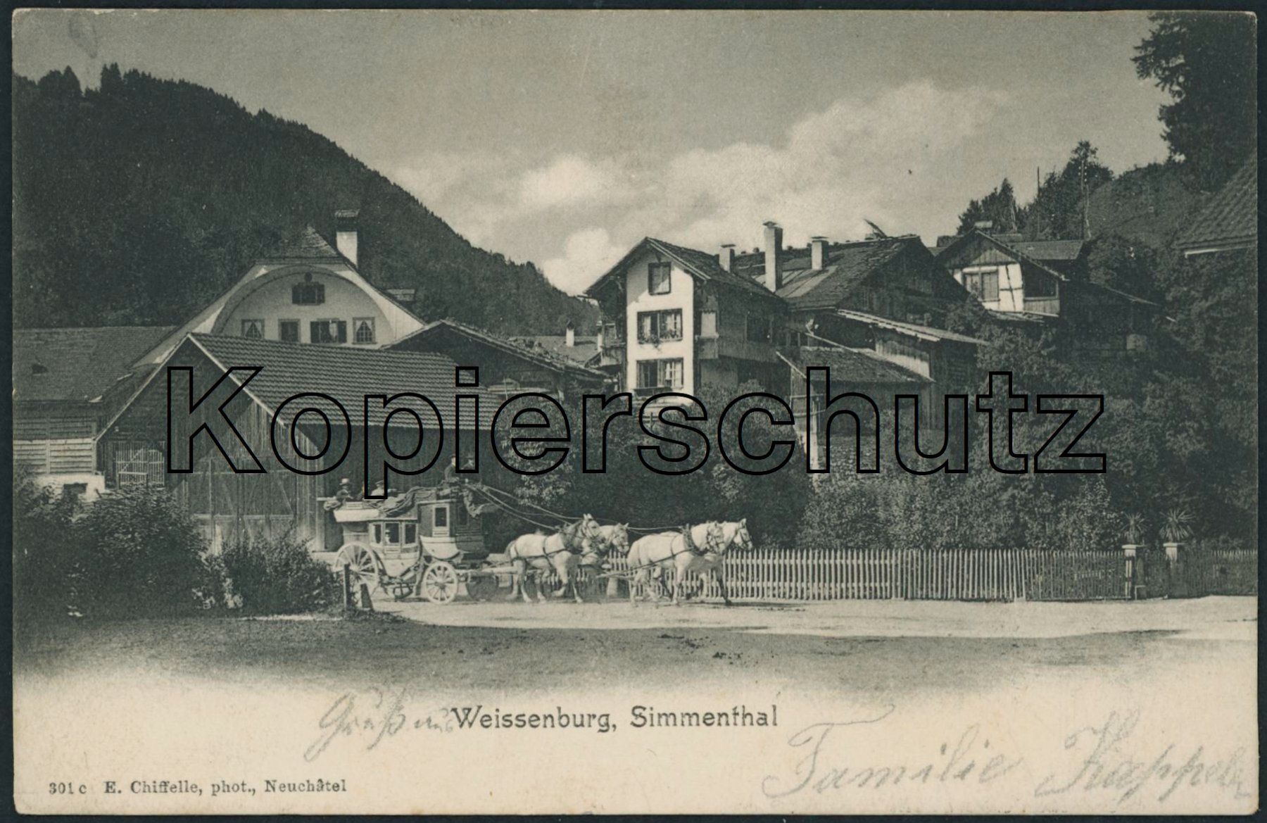 Cartoline postali: BE Weissenburg - Postkutsche - Därstetten – Usato da Schindellegi venduto da stationary