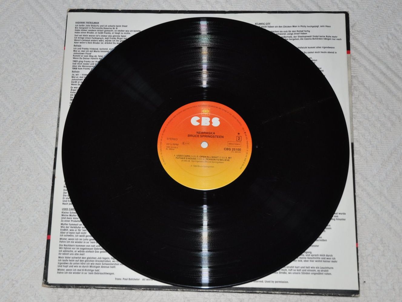 Schallplatten: LP Bruce Springsteen - Nebraska – Gebraucht aus Boll von Theodora15 6